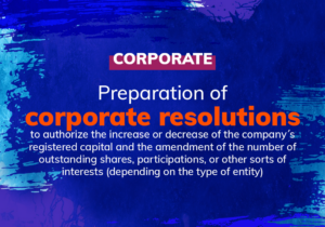 Preparation of minutes to authorize: (i) increase or decrease of the capital stock; and, (ii) authorize the variation of the issues shared