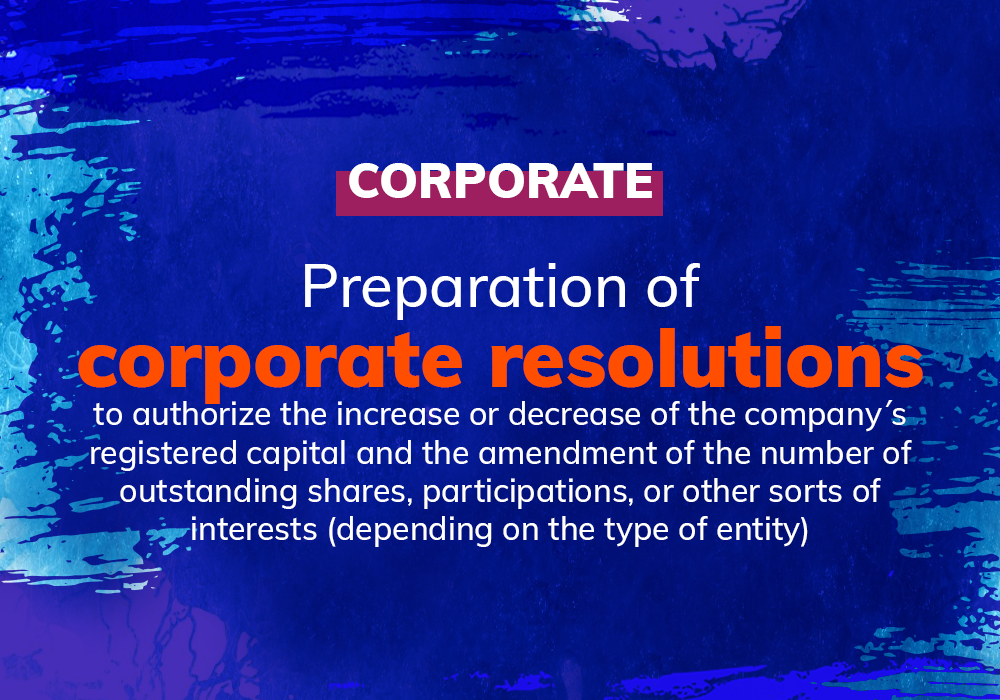 Preparation of minutes to authorize: (i) increase or decrease of the capital stock; and, (ii) authorize the variation of the issues shared