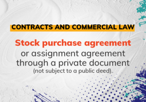 Quota assignment or Share Purchase  Agreement